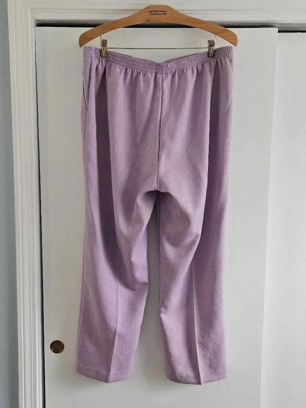 Alfred Dunner Elastic Waist Purple 18W Proportioned Dress Pants
